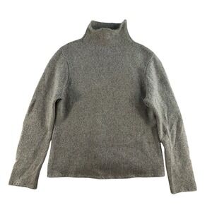 Pure Cashmere S Small‎ Sweater Mock Neck Pullover Beige Boxy Boho Knit Oversized